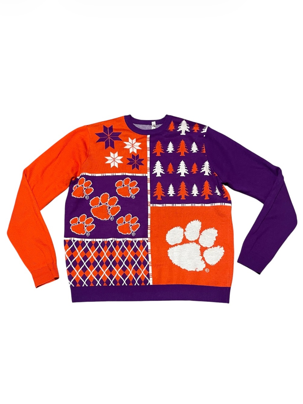 Men's Clemson Tigers Ugly Sweater Holidays Christmas Party XXL